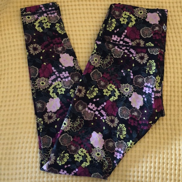Lululemon 27” Floral Print Leggings - Picture 2 of 3